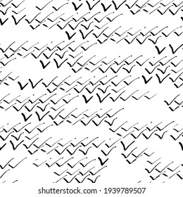 Abstract seamless doodle pattern, hand drawn ink sketch background