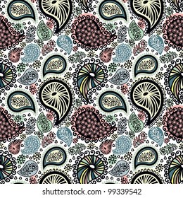 Abstract seamless doodle pattern-model for design of gift packs, patterns fabric, wallpaper, web sites, etc.