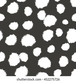 Abstract seamless dot pattern. Abstract background with round brush strokes. Vector illustration.