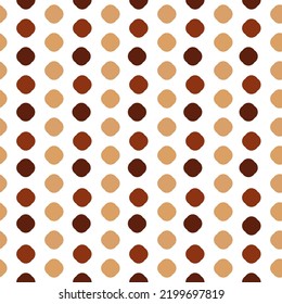 Abstract seamless dots spots in the autumn palette. Seamless polka dot pattern