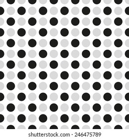 Abstract seamless dotted black and white background