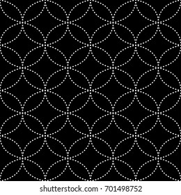  Abstract seamless dotted pattern on a black background. Vector eps 10.