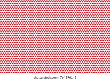 Abstract seamless dotted texture. Red and white Vector background