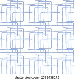 abstrakte, nahtlose, mit Farben gezeichnete blaue Linien