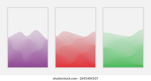 Abstract Seamless Dynamic Wave Background for Banner, Poster, and More. Potrait Editable Vector Background