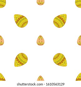 Abstract seamless easter pattern in marked style.  Easter holiday background of doodle. Perfect for greeting cards, invitations. Vector illustration in flat design. Greeting card. 