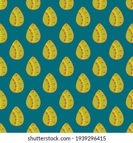 Abstract seamless easter pattern in marked style. Easter holiday background of doodle.