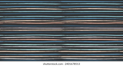 Abstract seamless editable background of horizontal colored lines, a template for textures, textiles and packaging wrappers