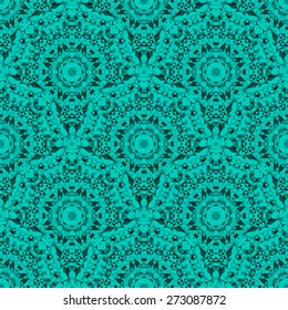 Abstract Seamless Emerald Geometric Vector Pattern. Vintage Wallpaper Background. Mosaic Texture for Textile Print