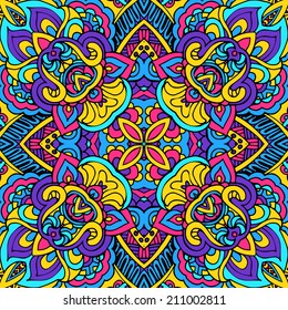Abstrato sem emenda étnica vetor festivo fundo