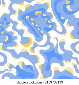 Abstract seamless ethnic patten with hand drawn wave elements  