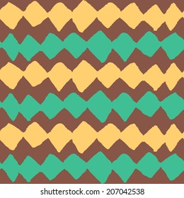 Abstract seamless ethnic pattern, hand-painted. Seamless pattern can be used for wallpaper, pattern fills, web page background, surface textures.