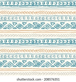 Abstract seamless ethnic pattern, hand-painted. Seamless pattern can be used for wallpaper, pattern fills, web page background, surface textures.