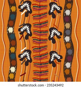 Abstract seamless ethnic pattern. Vector illustration.