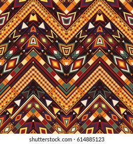 Abstract seamless ethnic pattern, vector wallpaper