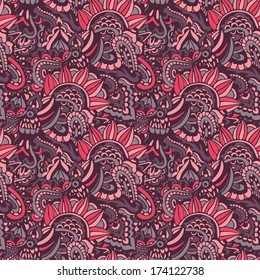 Abstract seamless ethnic tribal  vector pattern