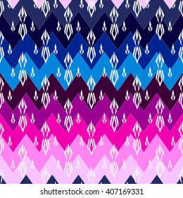 Abstract seamless ethnic zigzag  pattern, tribal background. Vector pattern.