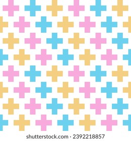 Abstract seamless fabric Background of geometric plus pattern pastel tone for wallpaper,fabric,printing and poster