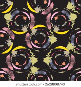 Abstract seamless fabric of circle pattern, like illustration. Suit for package design, wallpaper, fashion print, Housing wallpaper, arty-crafty.
