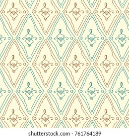 Abstract seamless fabric pattern in pastel colors.