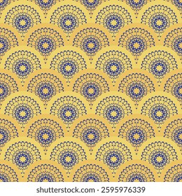 abstract seamless fan pattern with mandala geometric design for  fabric embroidery wallpaper background textile printing home decoration curtains blankets wrapping phone wallpaper