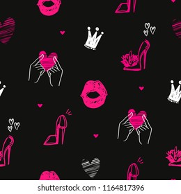 Abstract seamless fancy pattern. Fashion repeated backdrop for textile, clothes, wrapping paper.