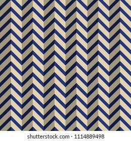 Abstract seamless fashion geometric pattern. Zigzag color lines. Colorful chevron stylized pattern with shadow effect. Herringbone pattern. Vector background.
