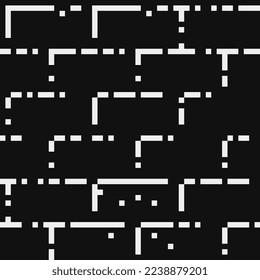 Resumen de texturas de tela de patrón de moda sin fisuras, patrón blanco y negro, ilustración monocromática vectorial de píxeles. Diseño para aplicaciones web y móviles.