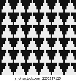 Abstract seamless fashion trend pattern fabric textures, black and white pattern, pixel art vector monochrome illustration. Design for web and mobile app.