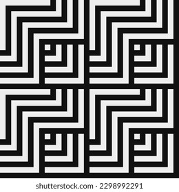 Abstract seamless fashion trend pattern fabric textures, black and white geometric pattern, pixel art vector monochrome illustration. Design for web and mobile app.
