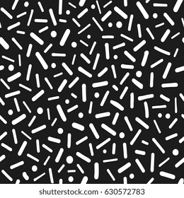 Abstract seamless fashion trend pattern fabric textures, black and white pattern, pixel art vector monochrome illustration. Design for web and mobile app.