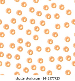 Abstract Seamless Рattern a Figure circle Soft orange color. Perfect for your design, textile, pattern fills, box, posters, cards, web page background etc. Pattern under the mask. Vector.