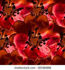 Abstract seamless floral background.