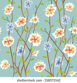 abstract seamless  floral   background