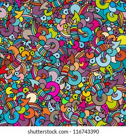 Abstract seamless floral background pattern, vector