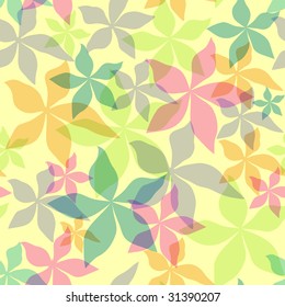 Abstract seamless floral background (vector)