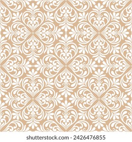 Resumen damasco floral sin costuras. fondo de vector de estilo ornamental.