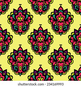 abstract seamless floral festive vector tiled design