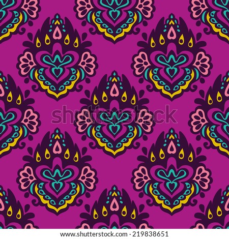 abstract seamless floral festive vector tiled design