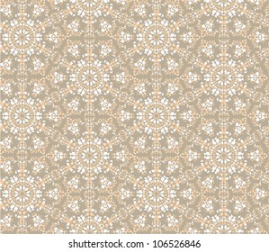 Abstract seamless floral mosaic pattern. Oriental geometric background
