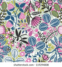 Abstract seamless floral pattern