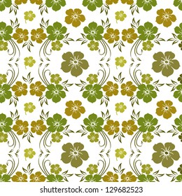 Abstract seamless floral pattern.