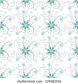 Abstract seamless floral pattern.