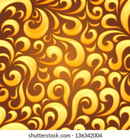 Abstract seamless floral pattern.