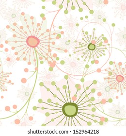 Abstract seamless floral pattern