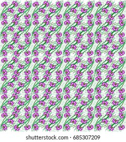 Abstract Seamless Floral Pattern 