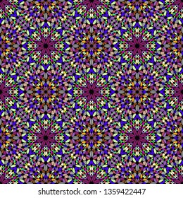 Abstract seamless floral pattern background design - vector illustration
