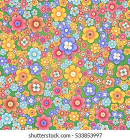 Abstract Seamless Floral Pattern. Floral Background. Vector illustration