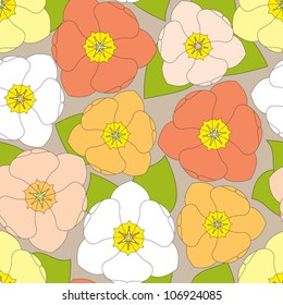 Abstract  seamless floral pattern. Beautiful flower vector illustration