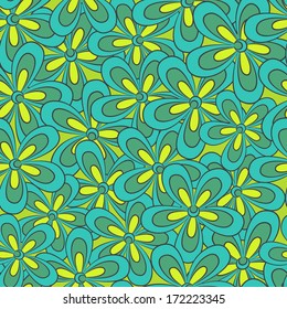 Abstract seamless floral pattern. It can be repeated or tiled without any visible seams